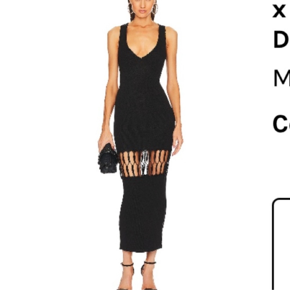 Michael Costello crochet maxi dress